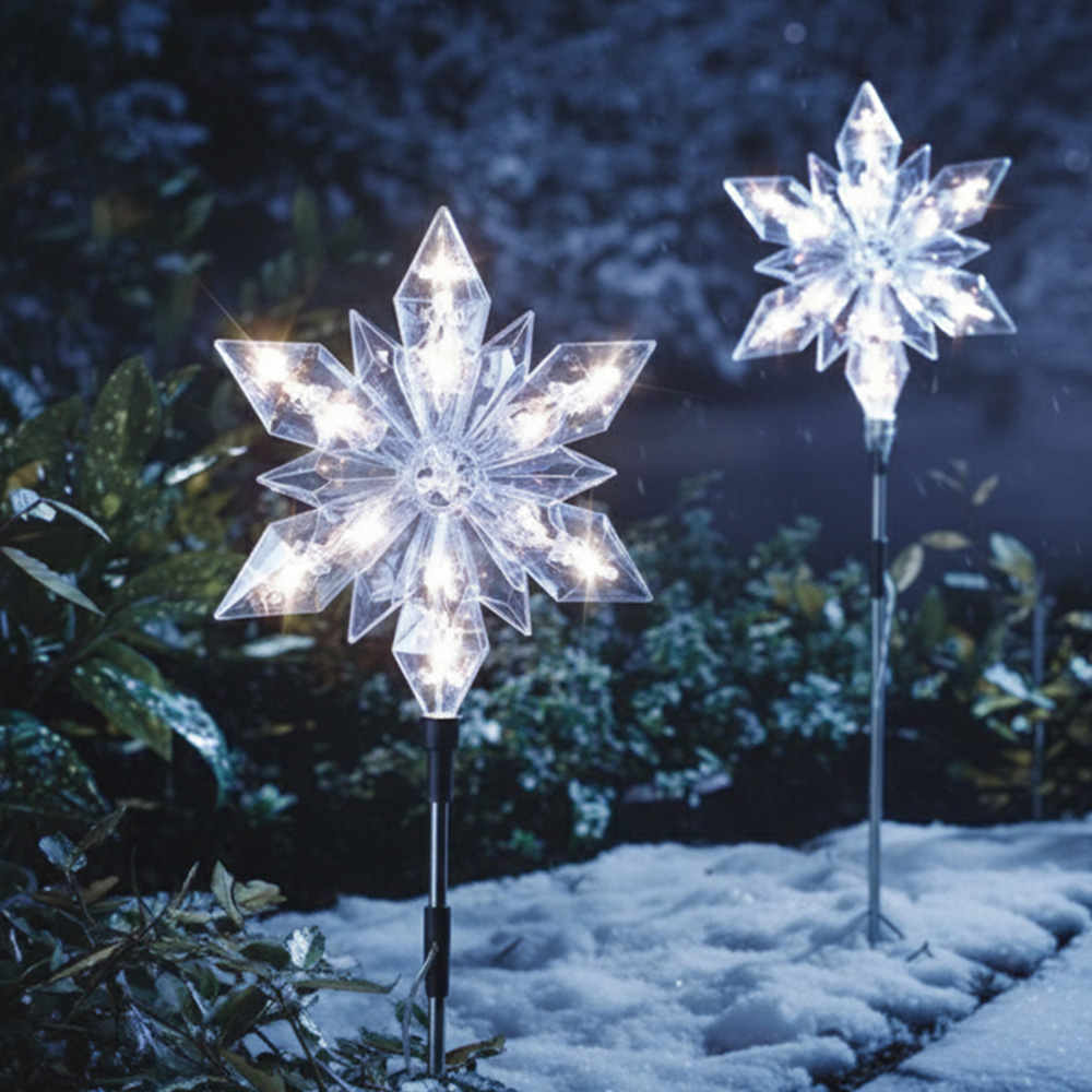 Avilo 25 LED Snowflake Stake Light with Timer Image 1