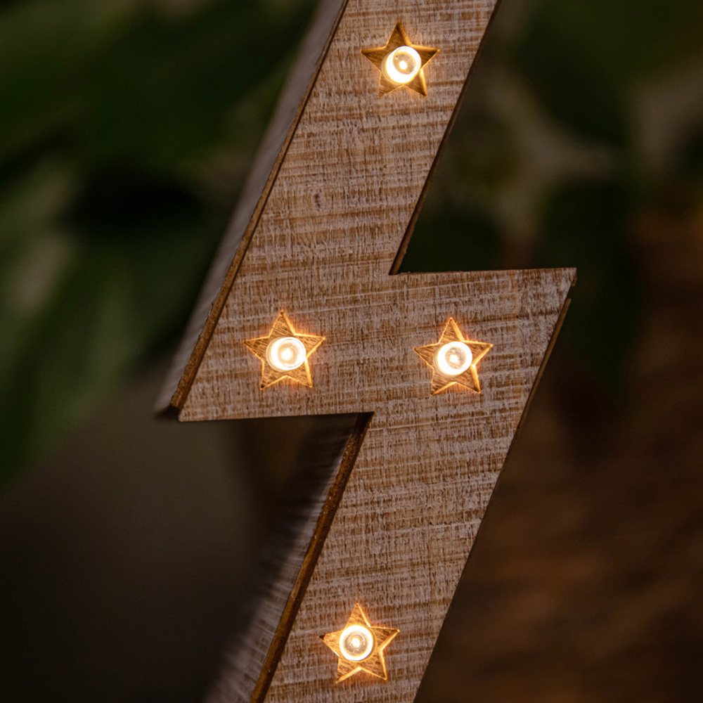 Samuel Alexander Light Up Wooden Christmas Tree 3 Piece Image 3