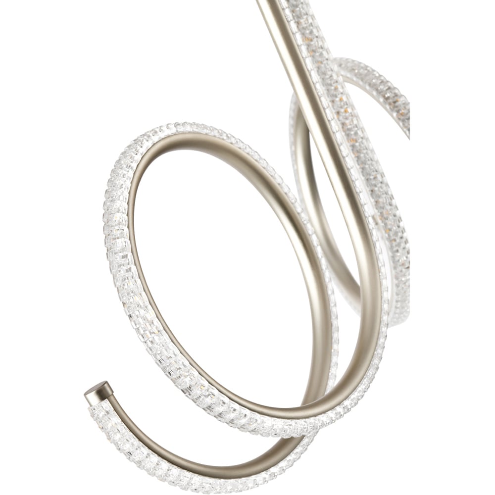 Happy Homewares Brushed Silver LED Ceiling Light with Crystal Effect Acrylic Image 3