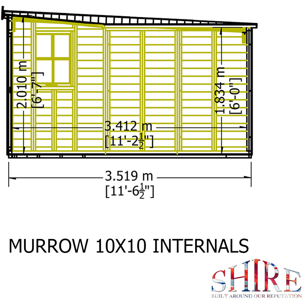 Shire 10 x 10ft Double Door Shiplap Corner Shed Image 9