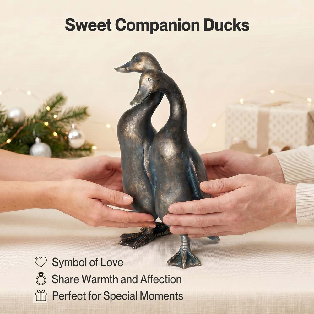 Levede Bronze Resin Outdoor Duck Garden Ornament 2 Pack Image 7