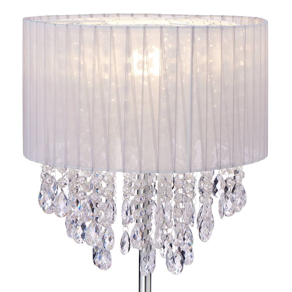 Wilko Organza Floor Lamp with Beads Image 5