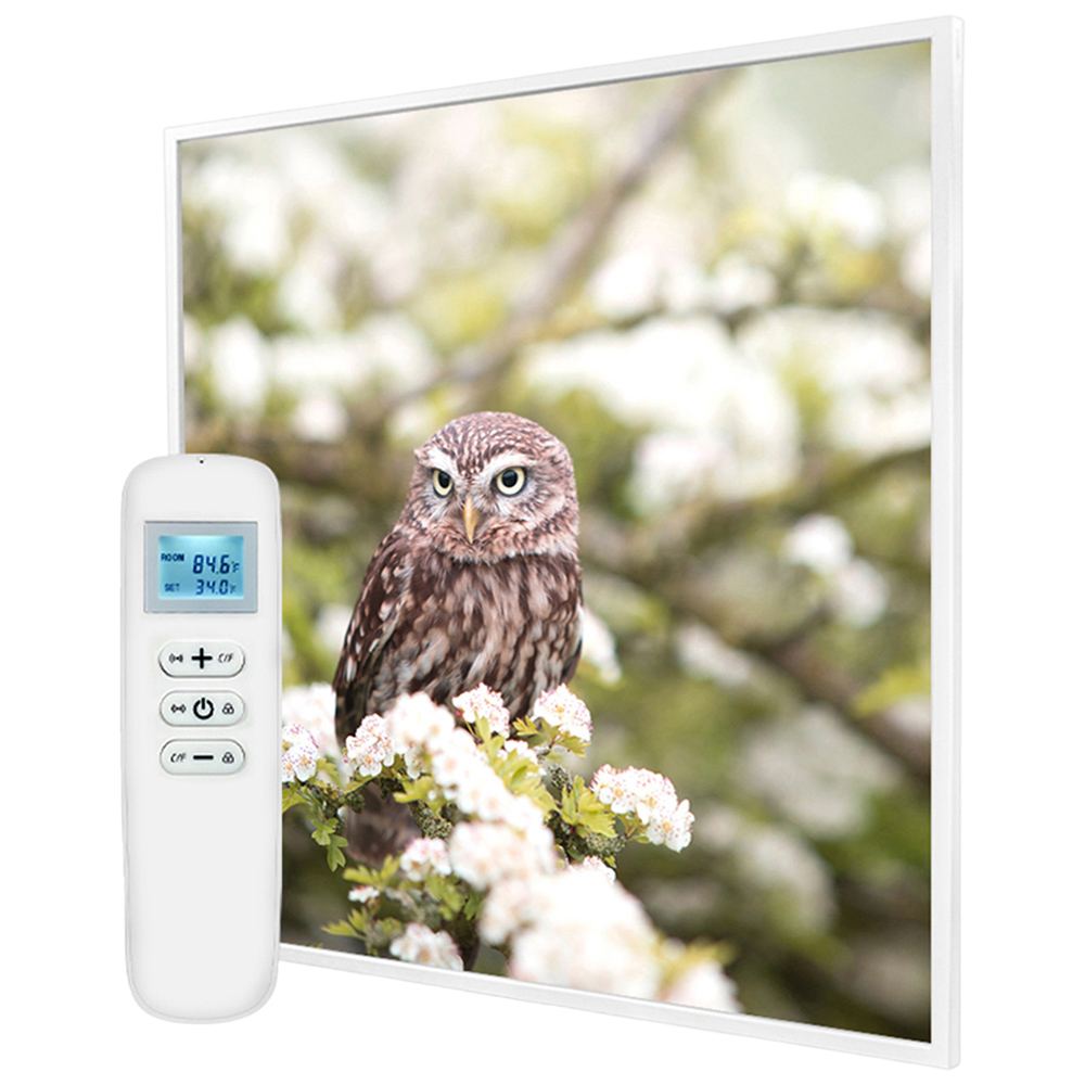 Mirrorstone Nexus Owl In The Spring Picture Wi-Fi Infrared Heating Panel 350W 595 x 595mm Image 1
