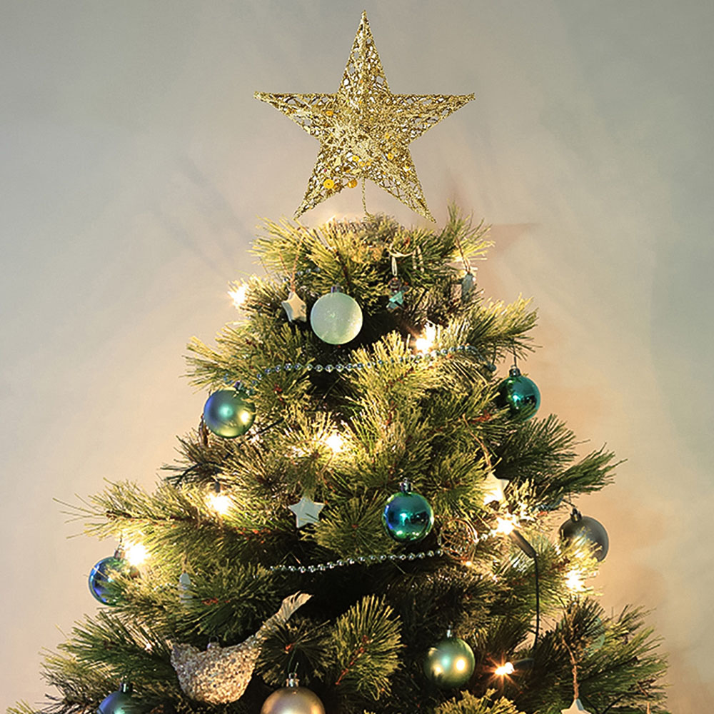Living and Home Gold Star Christmas Tree Topper Image 6