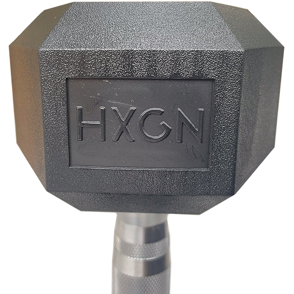 HXGN Pro Hex Black Dumbbell 10kg 2 Pack Image 4