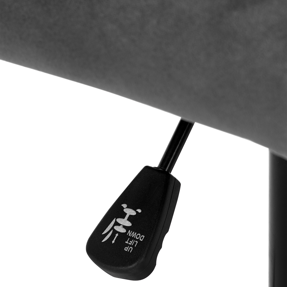 Julian Bowen Luxe Grey Velvet Office Chair Image 5