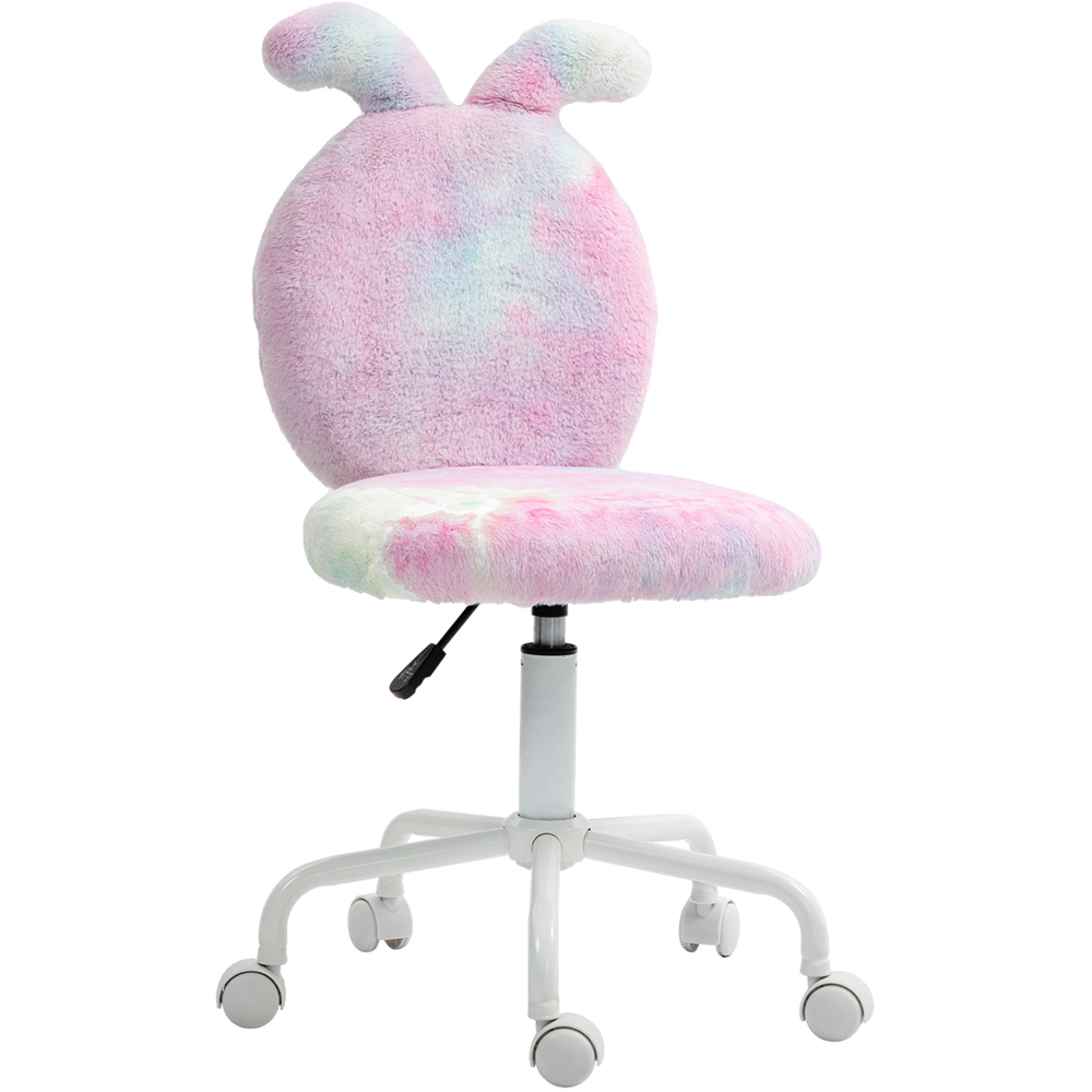 Portland Colourful Armless Bunny Vanity Chair with Swivel Wheels Image 2