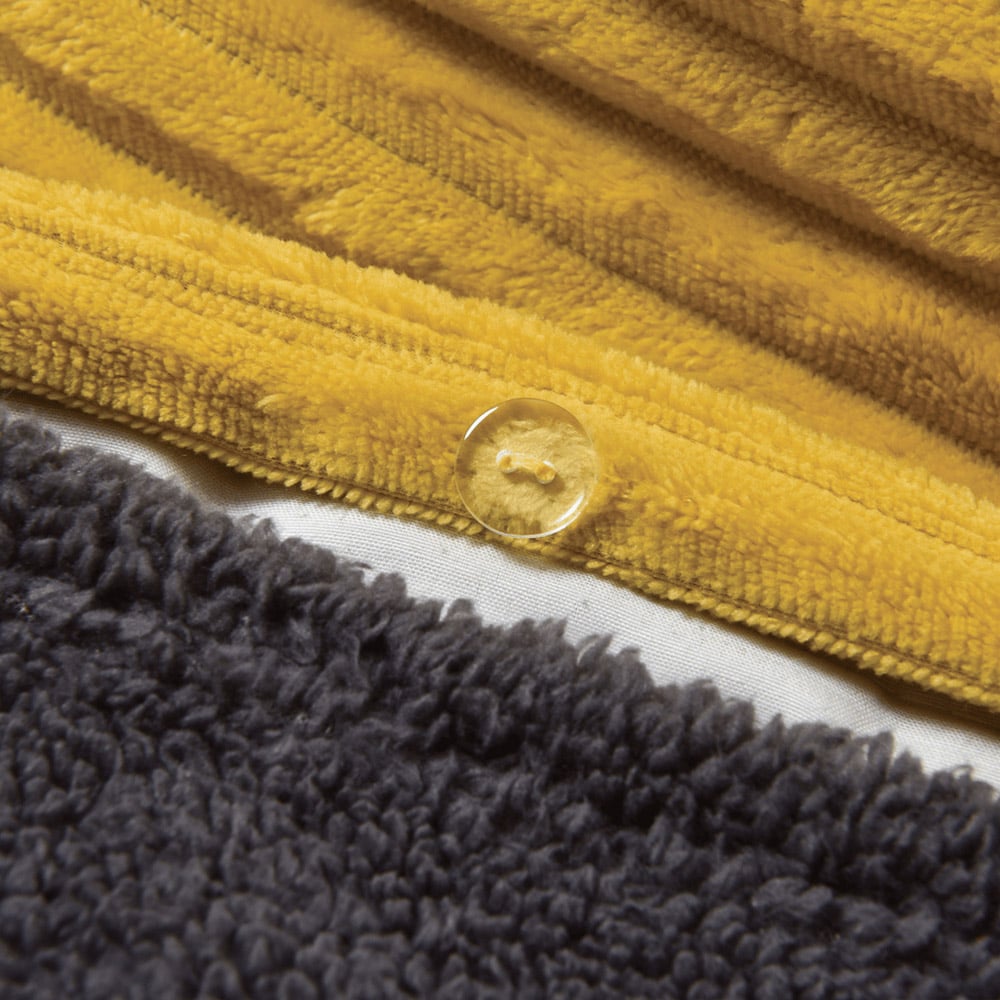 Velosso King Size Ochre Plush Cord Duvet Set Image 3