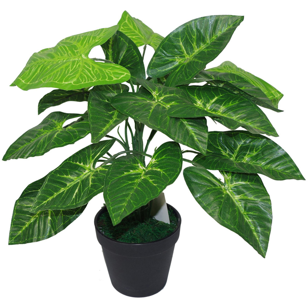 Leaf Dark Taro Artificial Plant Pot 45cm Image 1