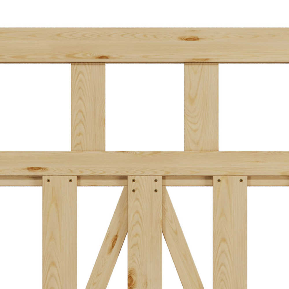 Outdoor Triangular Support Wooden Nature Garden Fence Door, 120 x 76 x 2.5cm Image 6