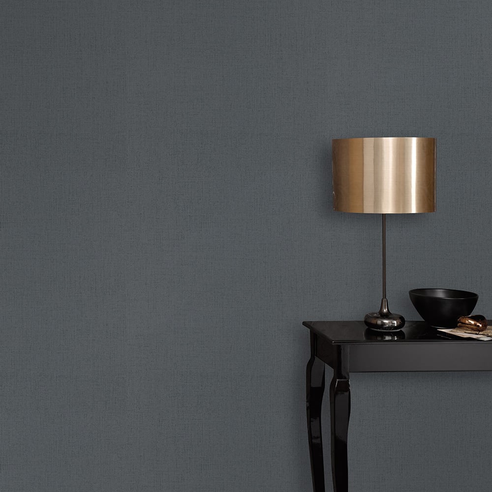 Erismann Elin Woven Modern Plain Black Wallpaper Image 4