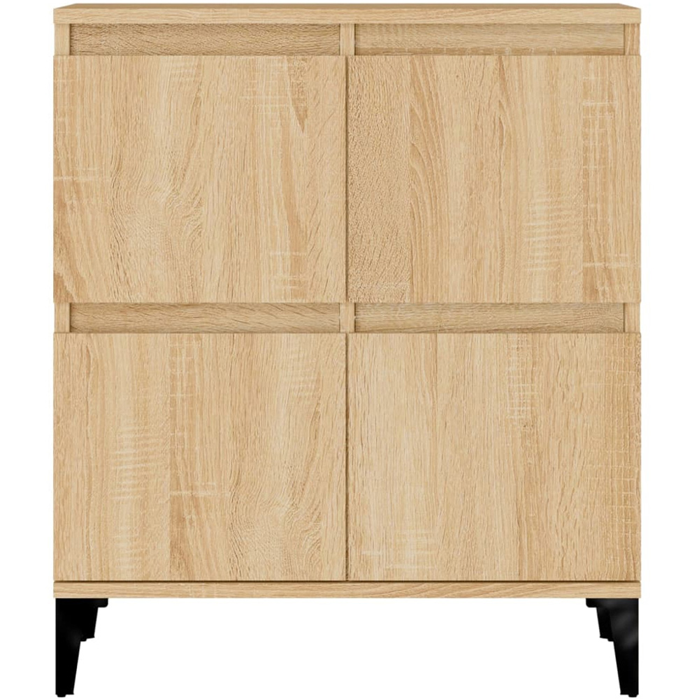 vidaXL 4 Door Sonoma Oak Sideboard Set of 2 Image 8
