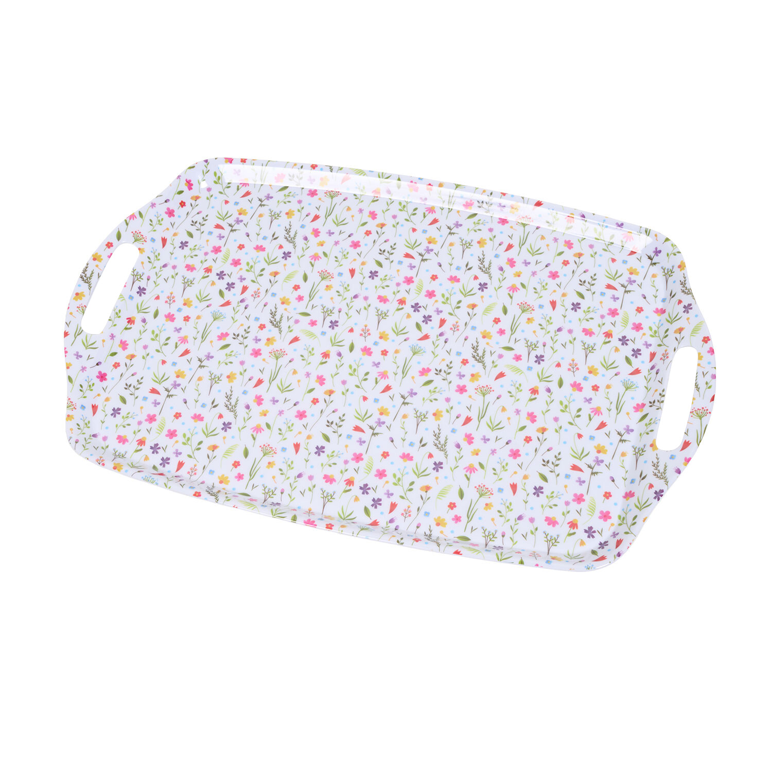 Wildflower Large Melamine Tray White Image 2