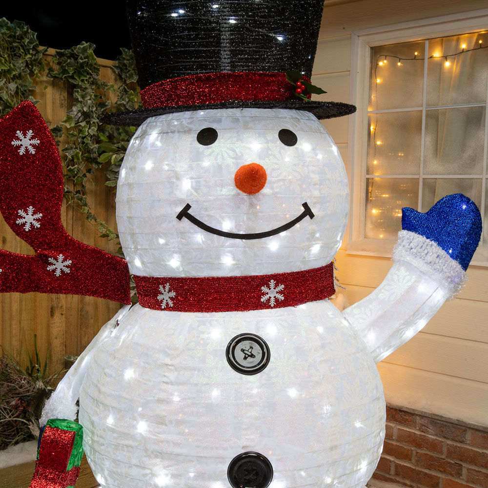 The Christmas Centre 200 LED Light-Up Pop-Up Snowman 6ft Image 2