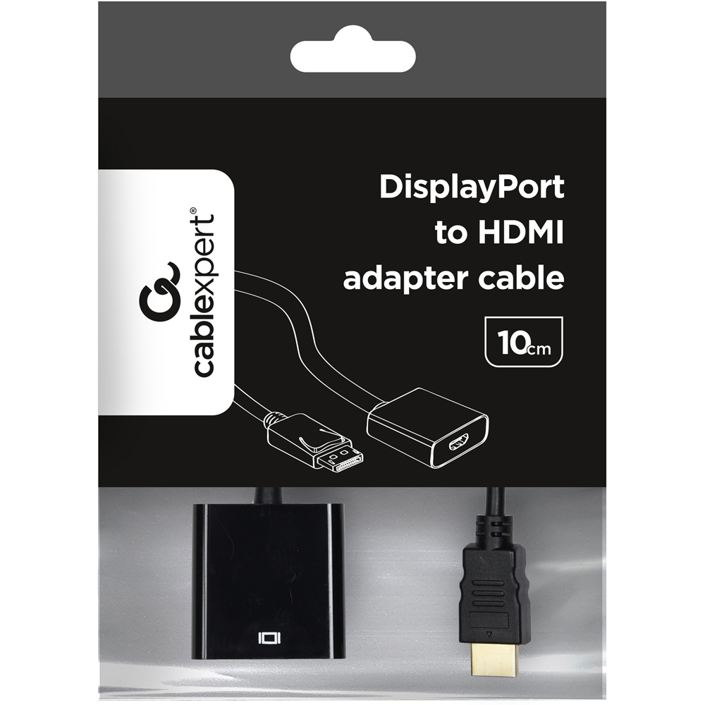 Cablexpert 10cm DisplayPort to HDMI Adapter Cable Image 2