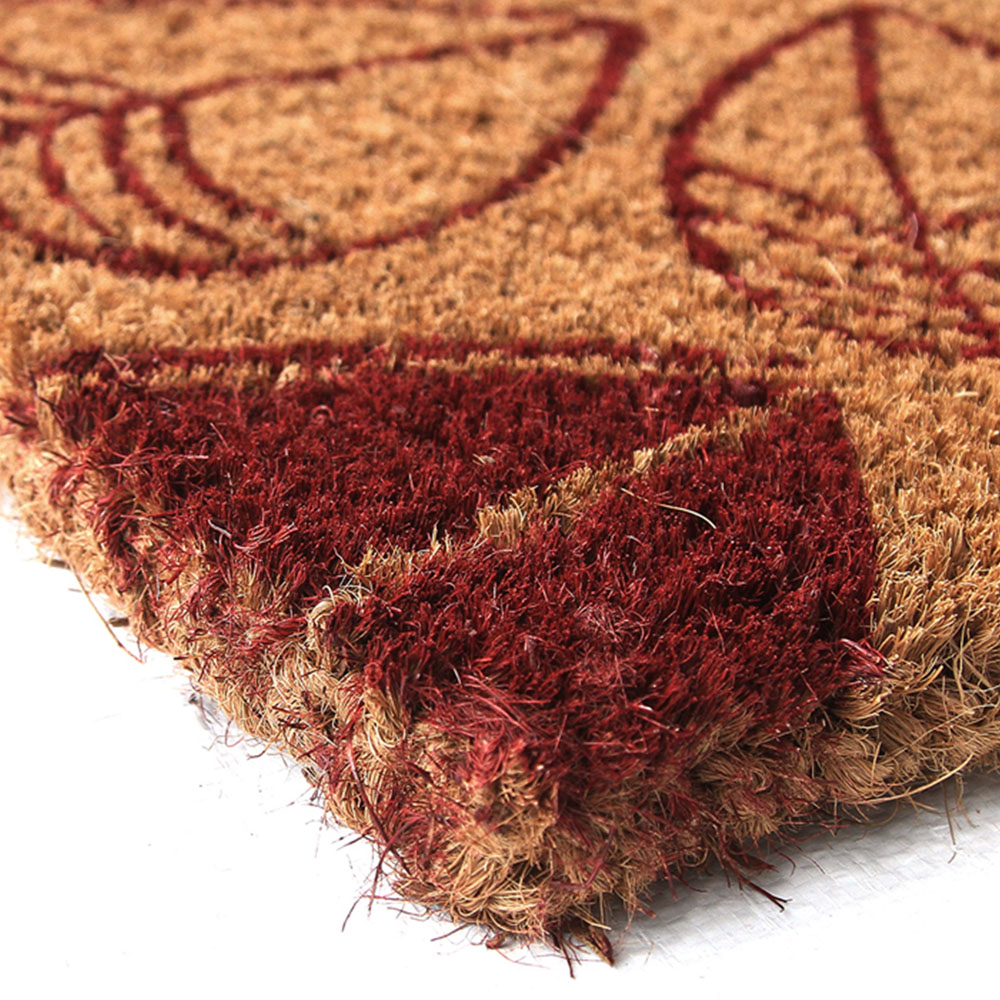 Coco & Coir Graceful Leaves Coir Door Mat 45 x 75cm Image 4