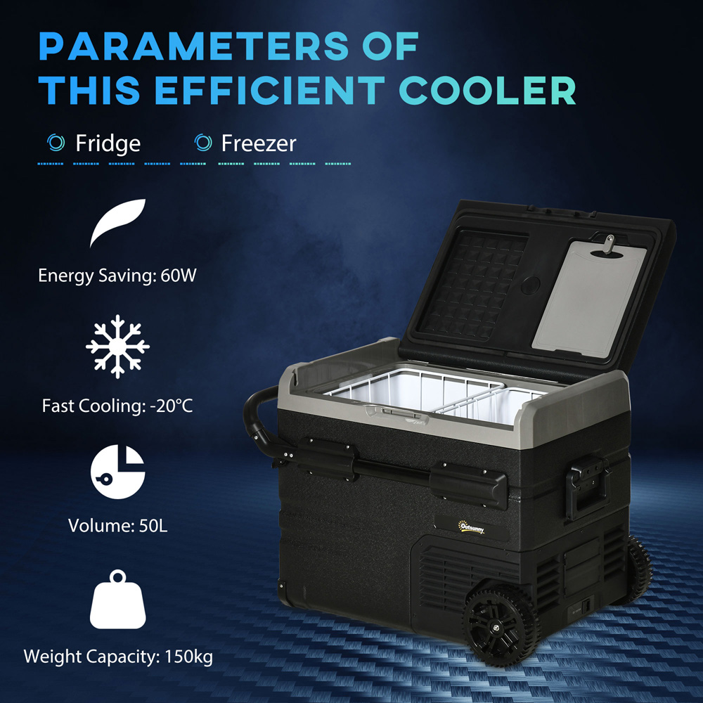 Outsunny Black Portable Car Refrigerator 50L Image 4