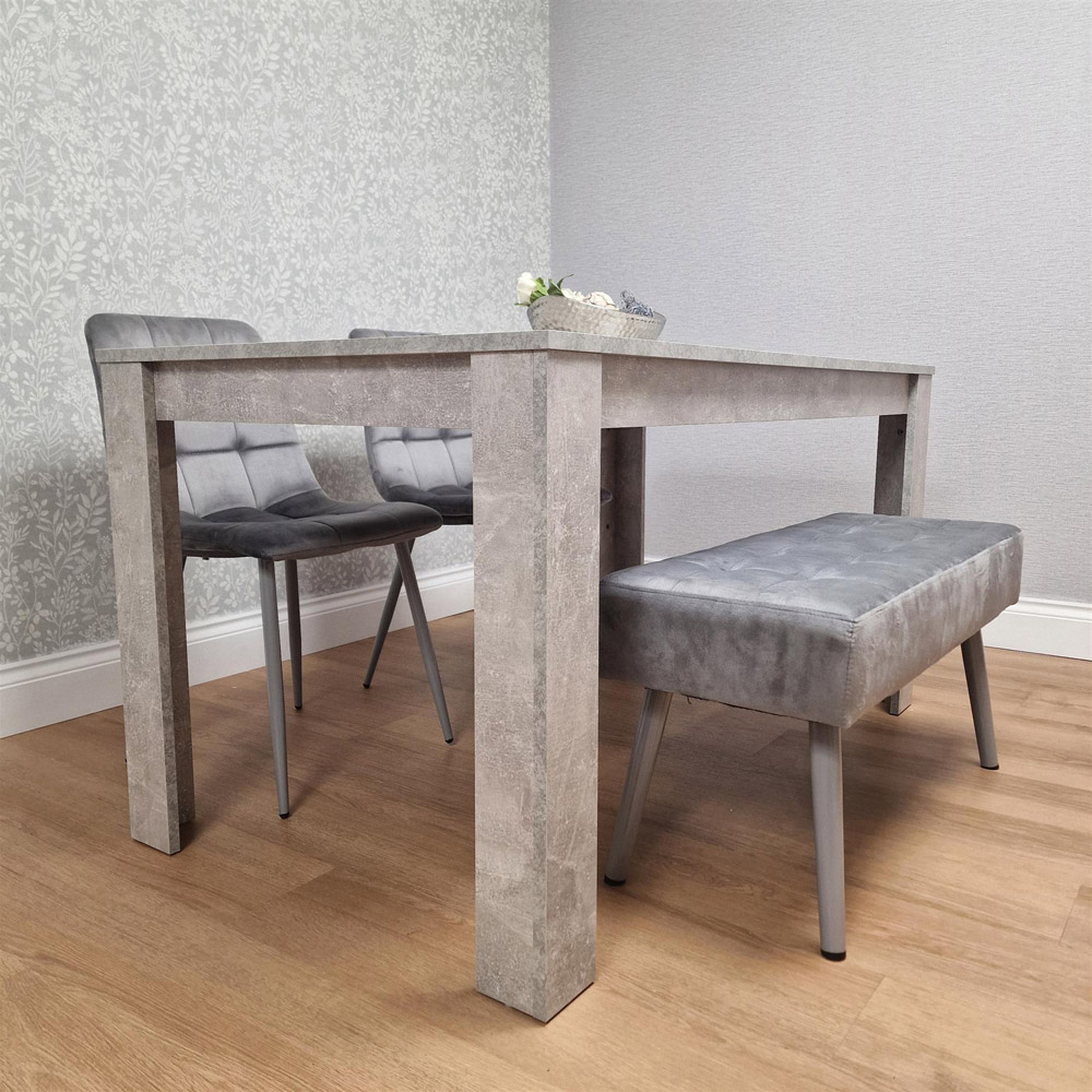 Kosy Koala 4 Seater Stone Dining Set Grey Image 2
