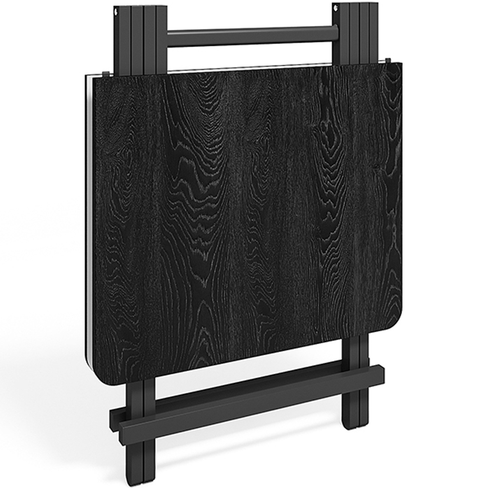 Living and Home Black 4 Seater Foldable Wooden Dining Table Image 3