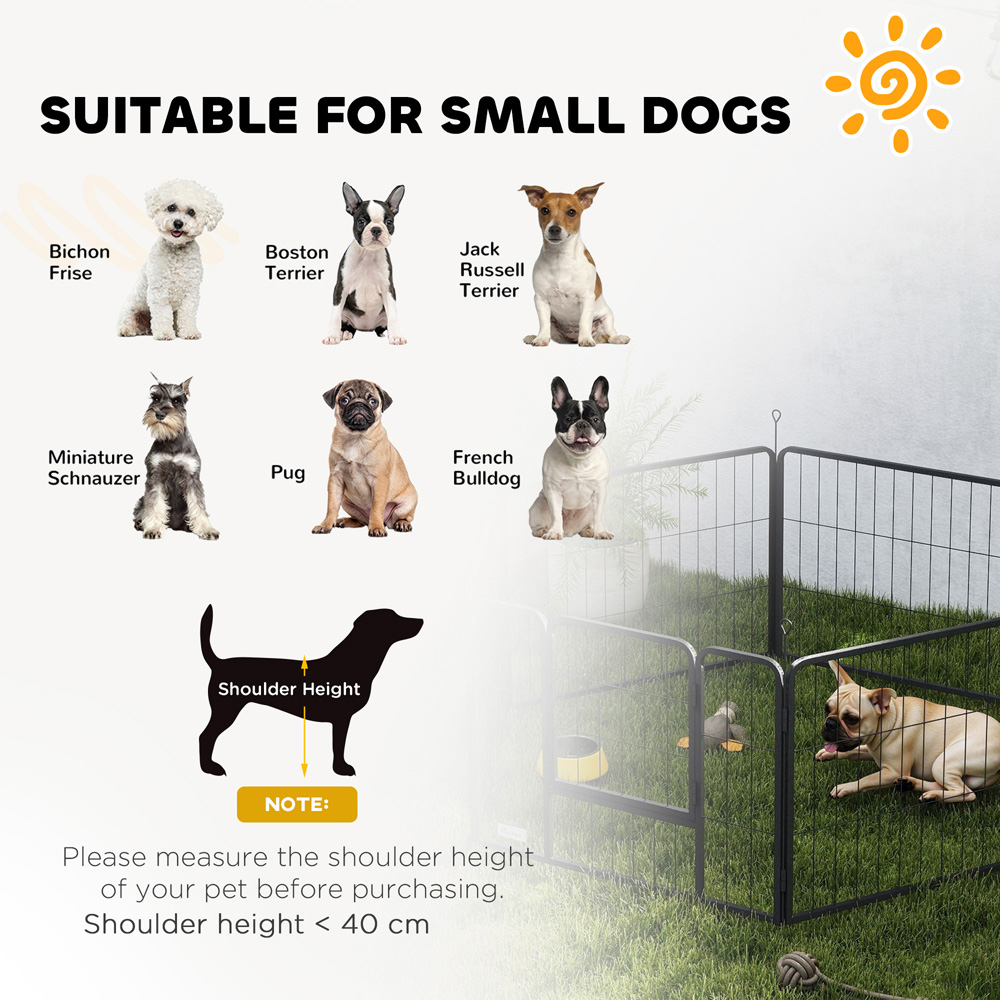 PawHut Grey 6 Panel Dog Playpen 60cm Image 7
