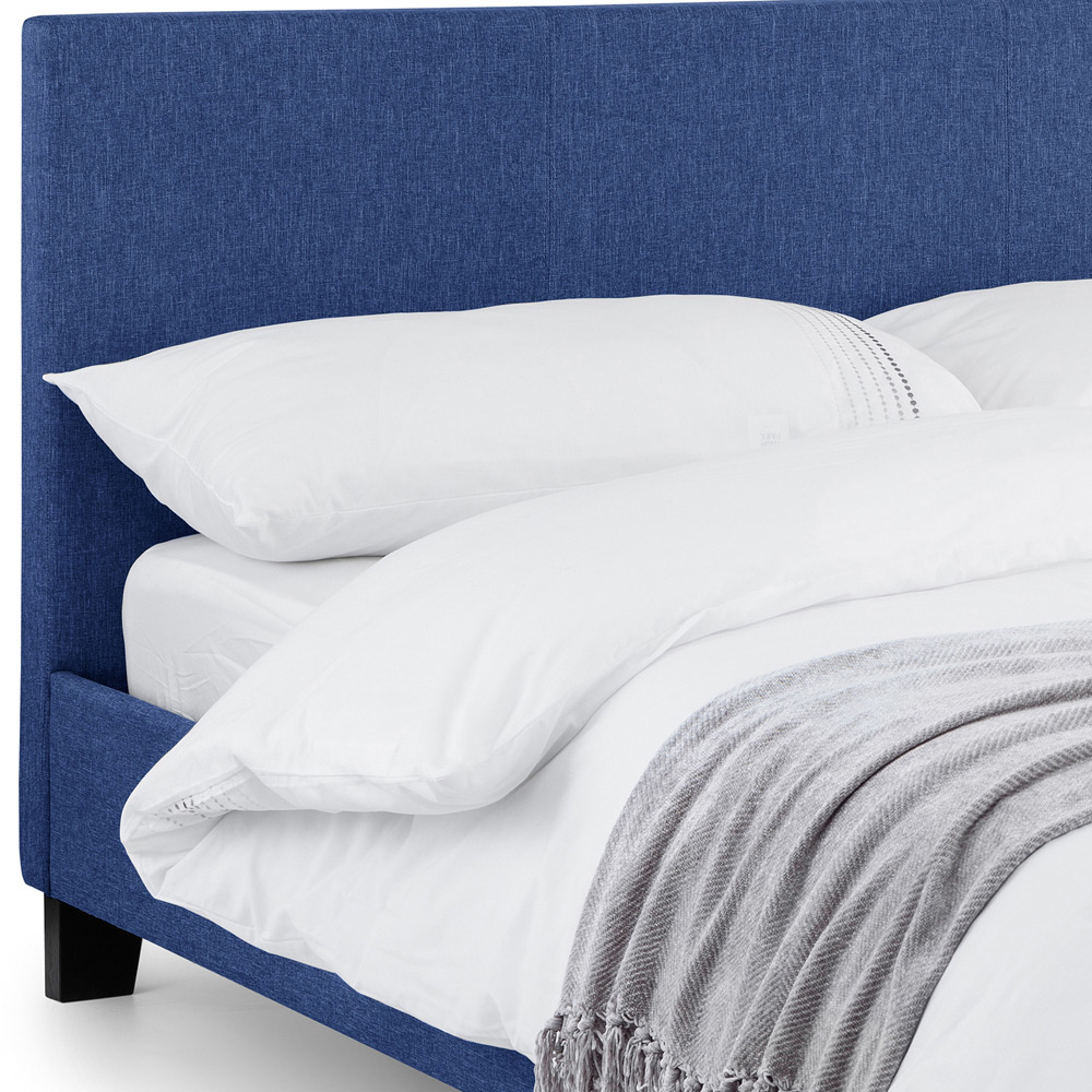 Julian Bowen Rialto King Size Dark Blue Linen Bed Image 5