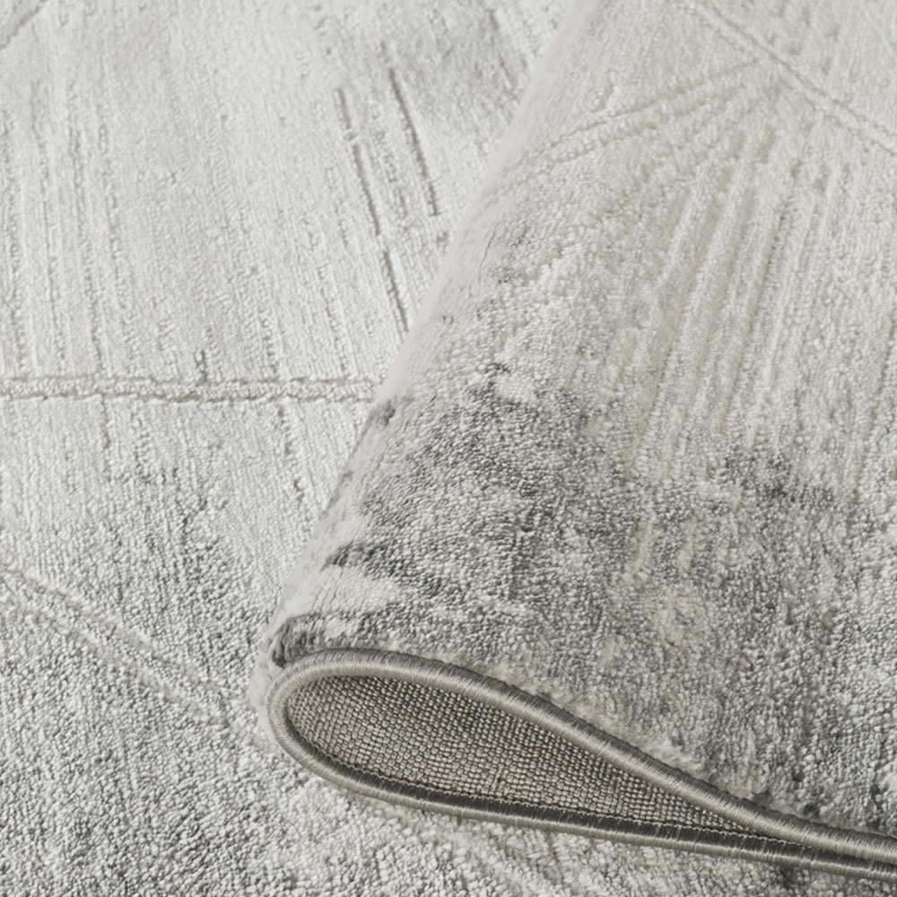Desire Rugs Novu Mirage Grey Modern Abstract Geometric Metallic Rug 120 x 170cm Image 4