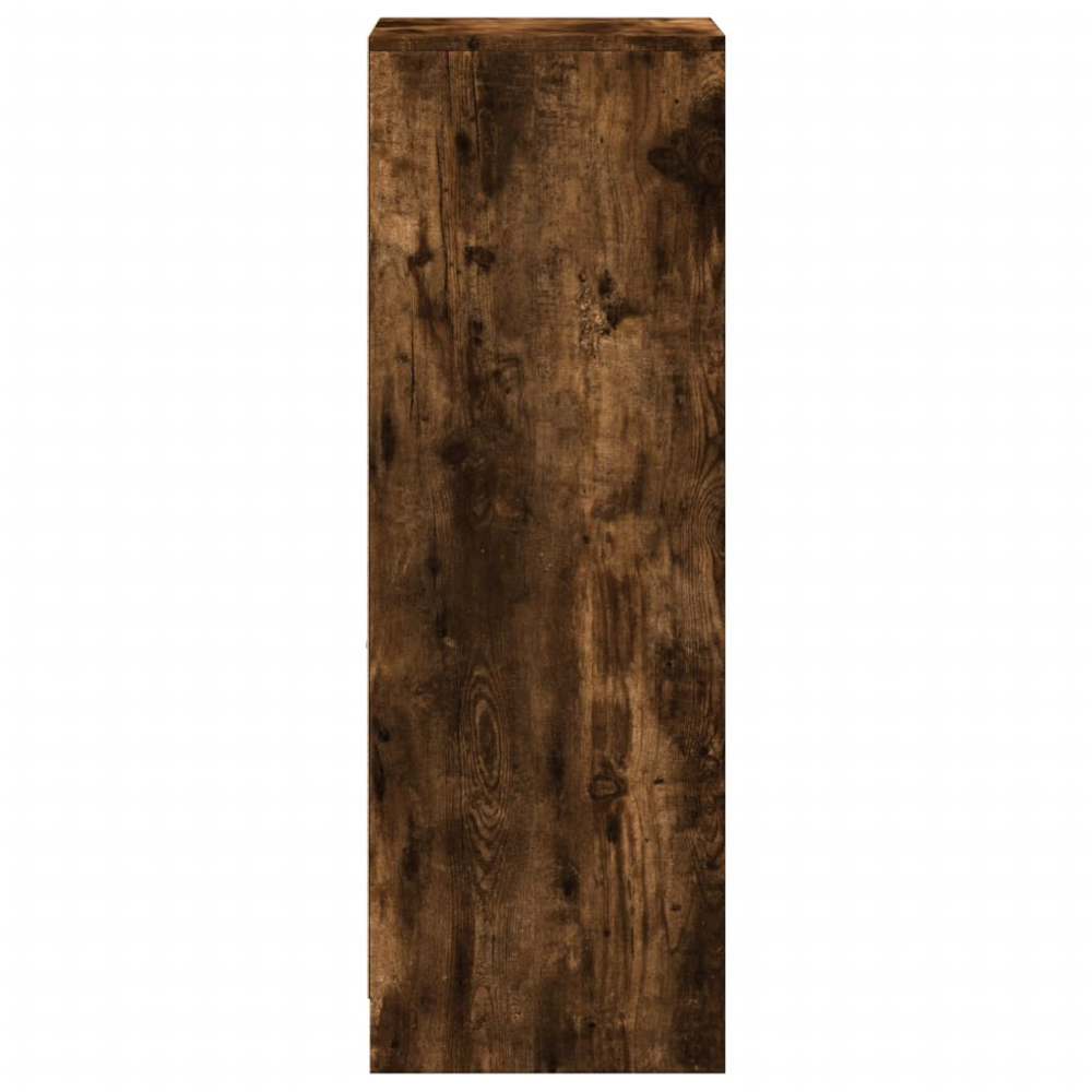 vidaXL Single Door Single Shelf Smoked Oak Sideboard with RGB LED Lights Image 7