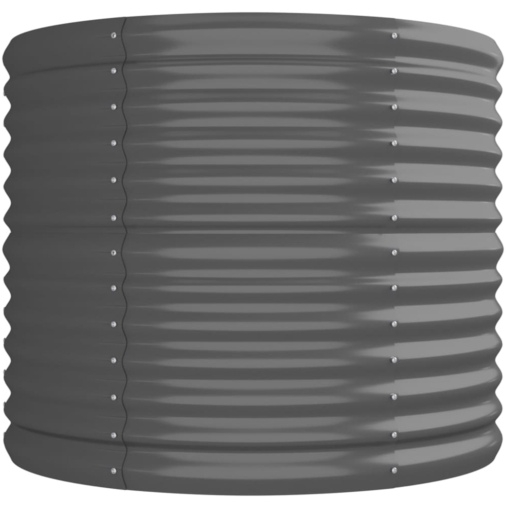 vidaXL Grey Galvanised Steel Garden Planter 296 x 80 x 68cm Image 3