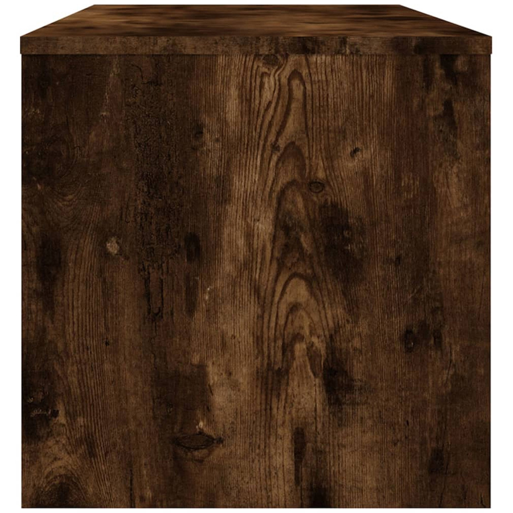 vidaXL Single Shelf Smoked Oak TV Cabinet Image 5