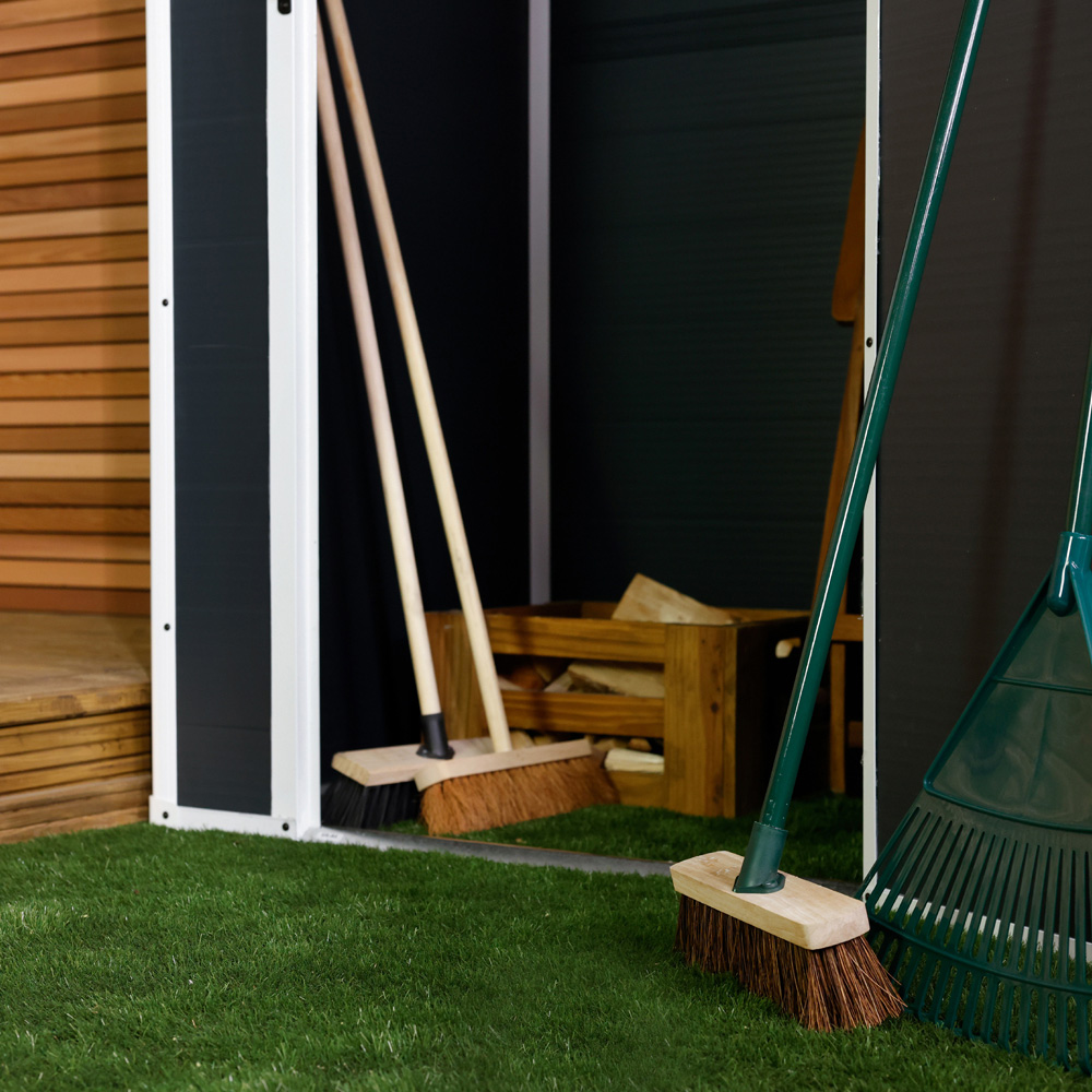 Charles Bentley 4.4 x 3.4ft Grey Plastic Garden Shed Image 7