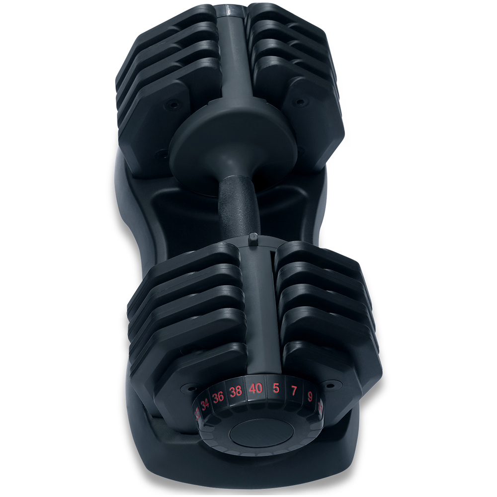 Strongology Black Adjustable Dumbbell and Weights Set 40kg Image 5
