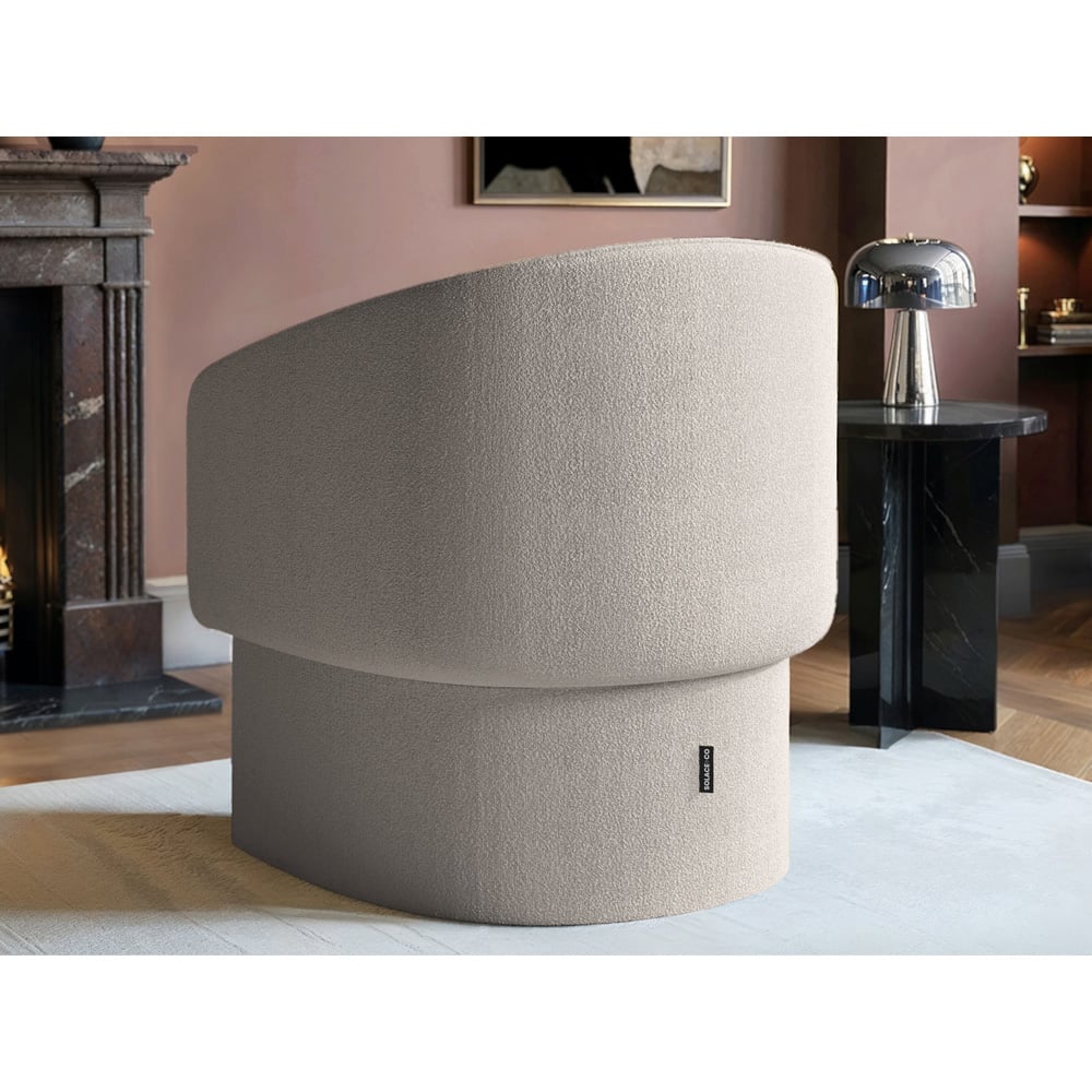 Solace+Co Lowen Cream Boucle Accent Chair Image 5