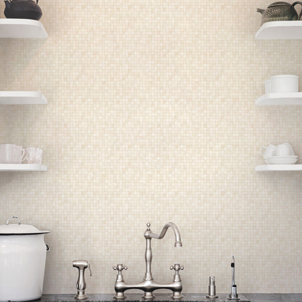 Galerie Natural FX Ceramic Tiles Beige and Metallic Gold Wallpaper Image 2