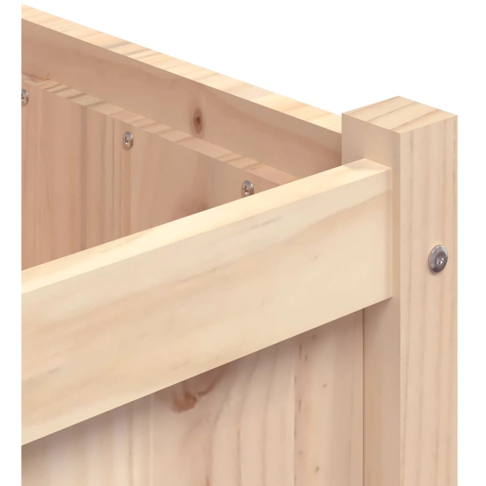 vidaXL Natural Solid Pine Wood Garden Planter Image 8