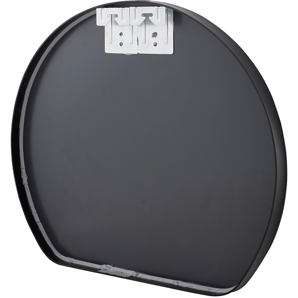 Living and Home Black Rounded Aluminium Framed HD Float Glass Bathroom Mirror 50 x 42cm Image 4