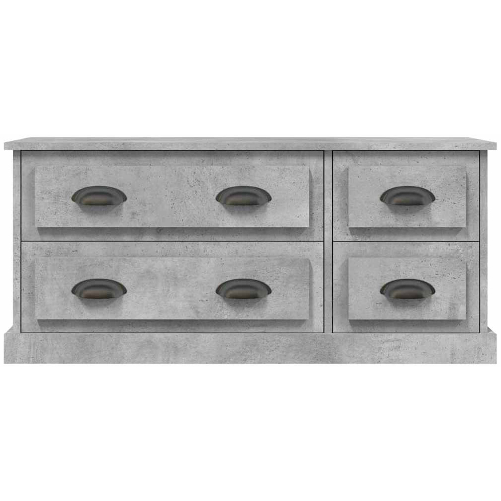 vidaXL 4 Drawer Concrete Grey TV Cabinet Image 3