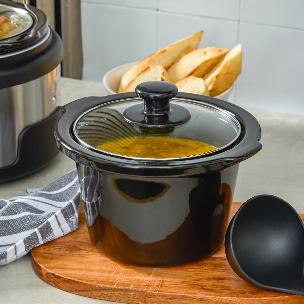 Quest 16529 2-Pot Black Stainless Steel 1.5L Slow Cooker Image 6