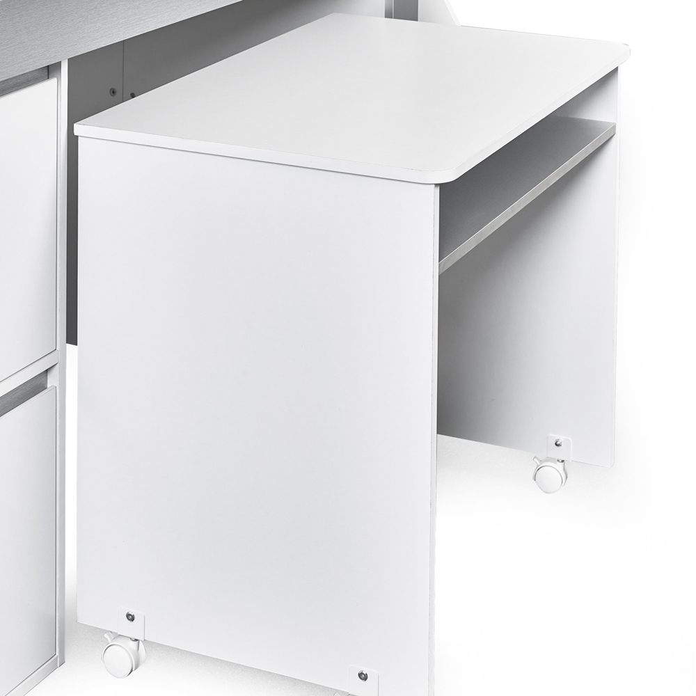 Julian Bowen Gaia Single White and Silver Mid Sleeper Bed Image 7