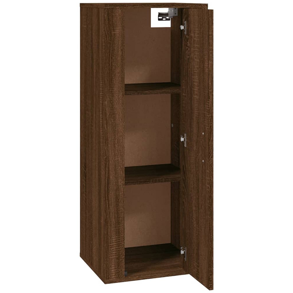 vidaXL Single Door Brown Oak Wall Mounted TV Cabinet Image 4