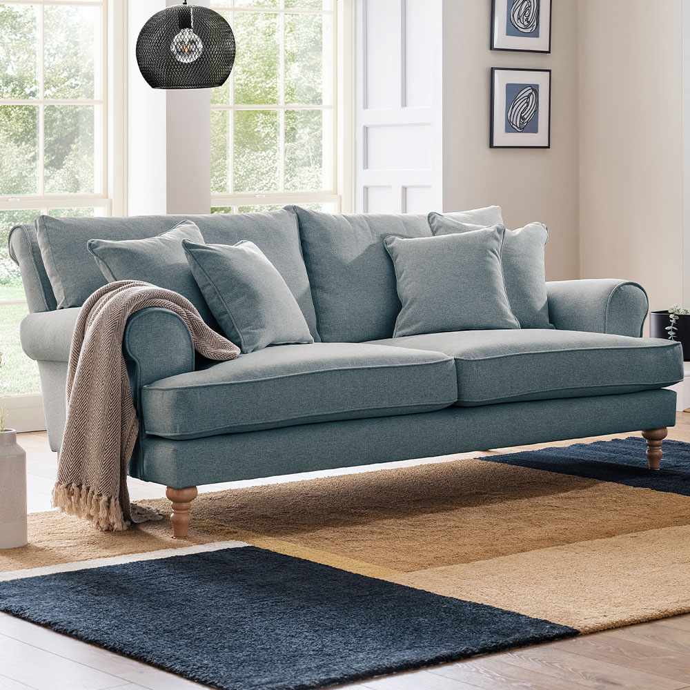 Eastwood Faro 2 Seater Medium Denim Sofa Image 1