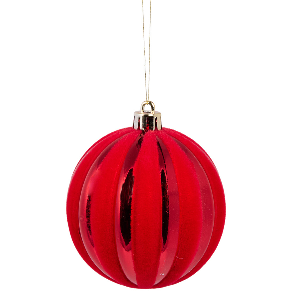 Pack of 50 Striped Baubles Image 8