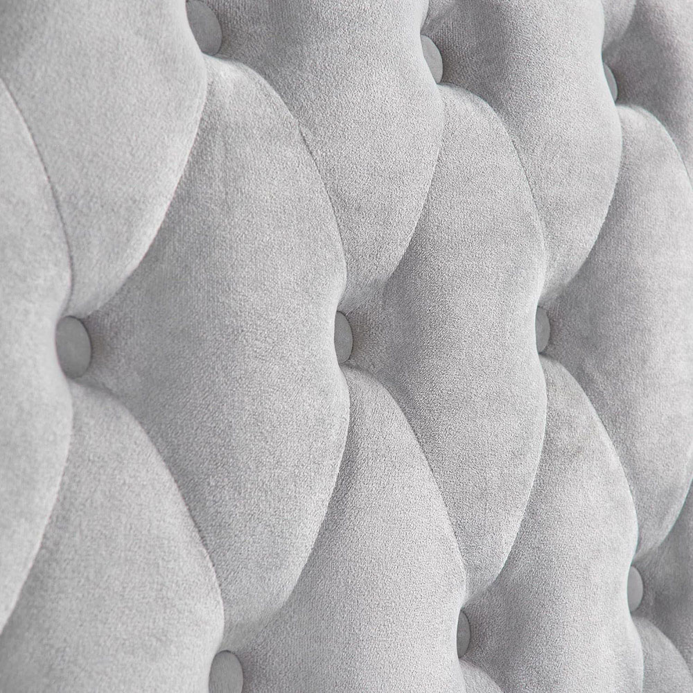 Home Treats Super King Size Grey Brushed Velvet Ottoman Bed Image 4