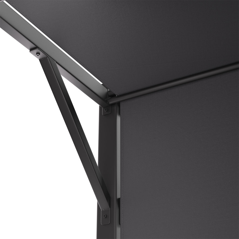 Living and Home 2.95 x 2.95m Black Pergola with Retractable Canopy Image 5