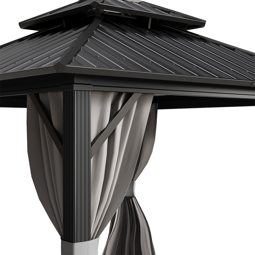 Living and Home Hardtop Patio Gazebo 9 x 9ft Image 4