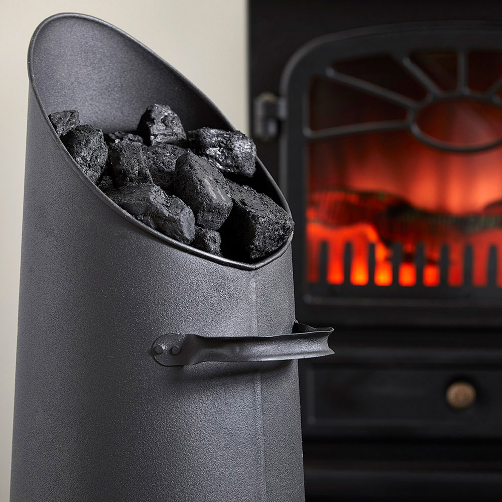 Inglenook Fireside Matte Black Metal Hod Image 3