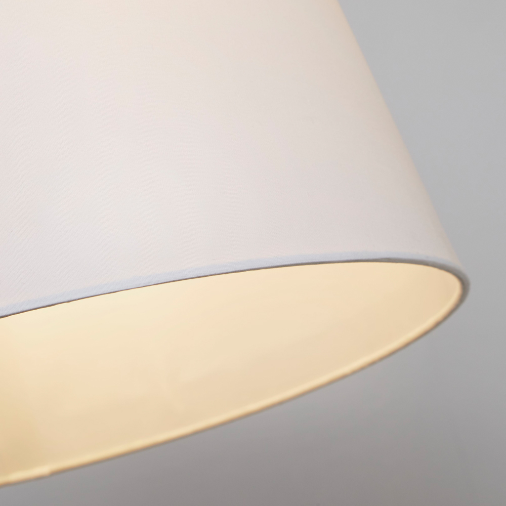 Lighting Collection Yates White Tapered Drum Lamp Shade 40cm Image 4
