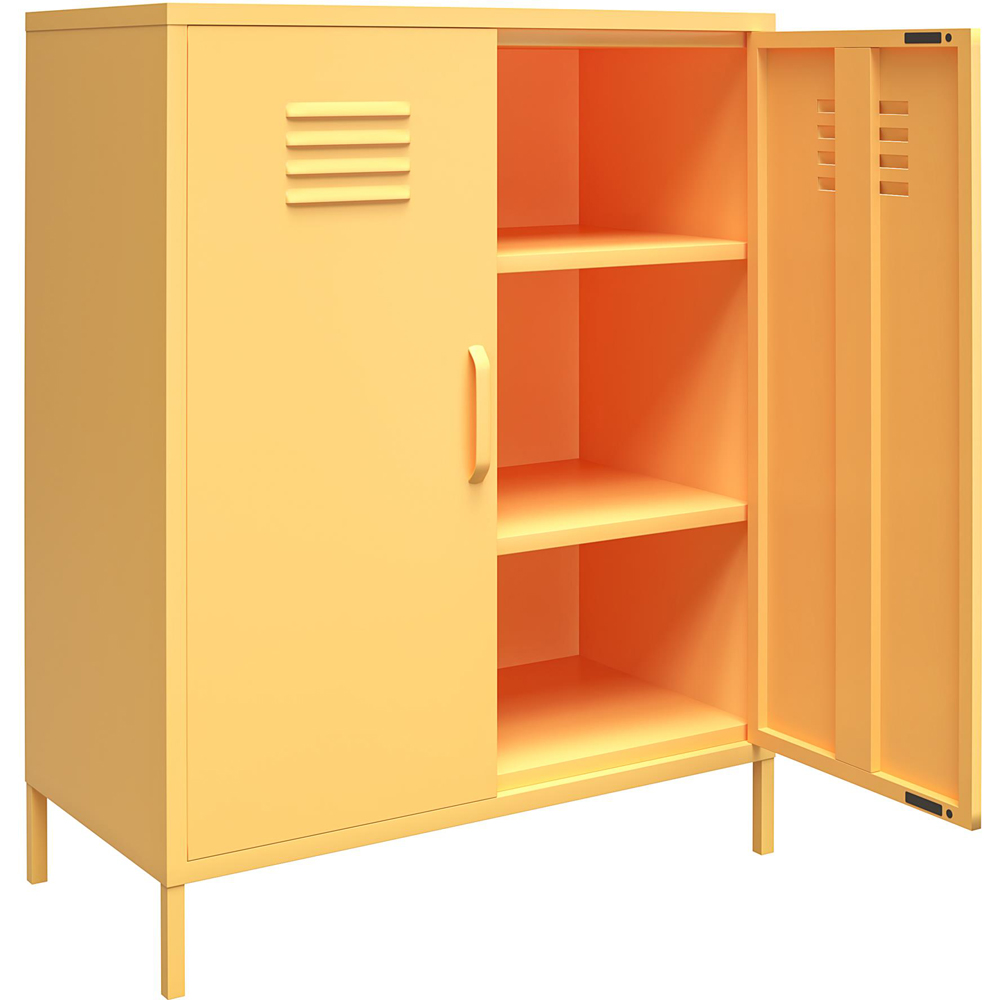 Novogratz Cache 2 Door Yellow Metal Locker Storage Cabinet Image 4