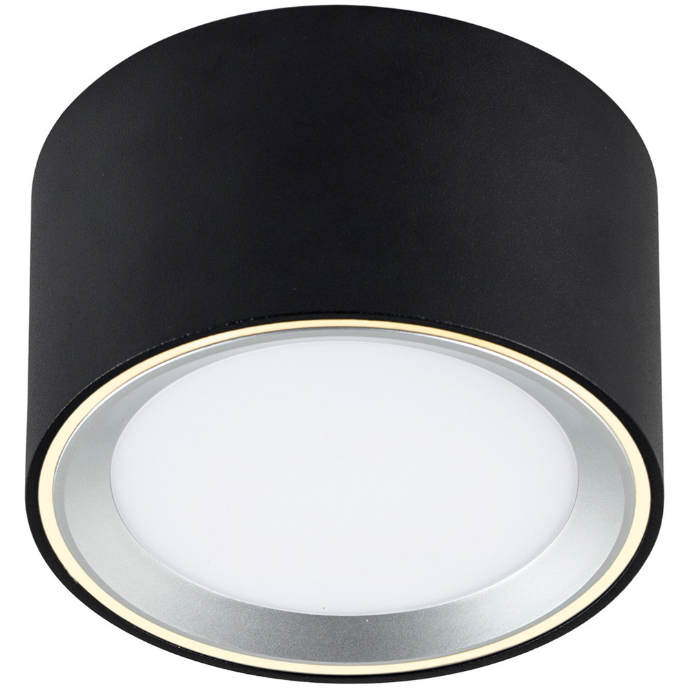 Nordlux Fallon Black and Steel Surface Downlight Image 1