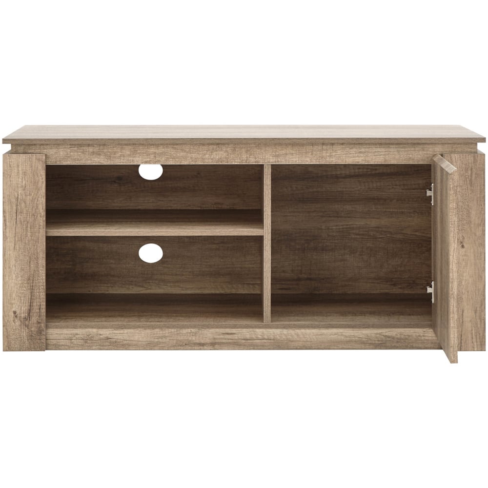 GFW Canyon Single Door 2 Shelf Grey Oak Compact TV Unit Image 4