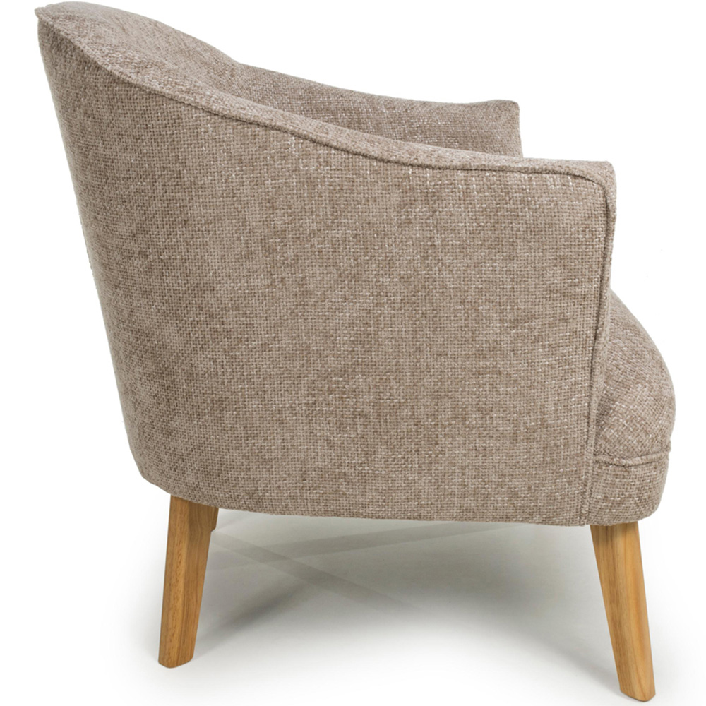 wilko Mallory Flax Effect Natural Armchair Image 4